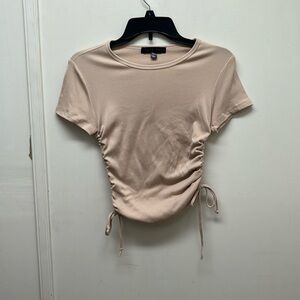 Faded Rose Ribbed Top - Size M (Juniors)